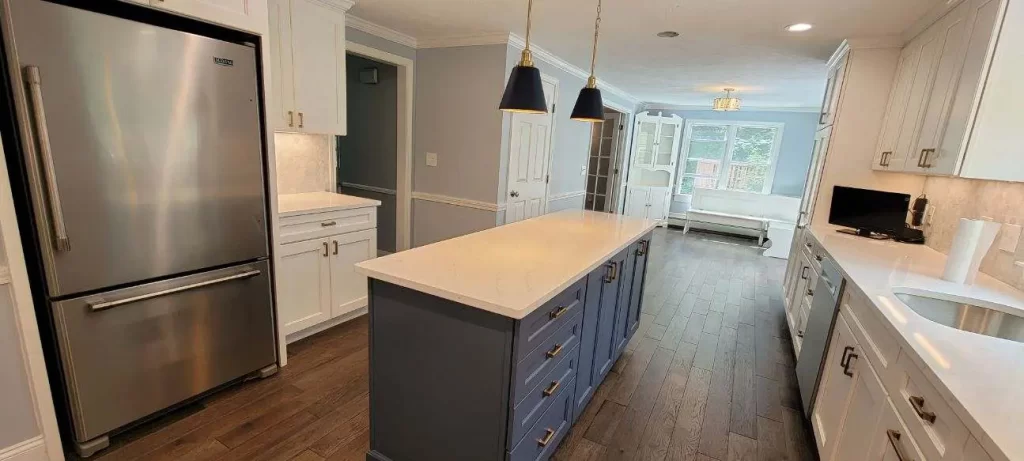 large counter top in kitchen