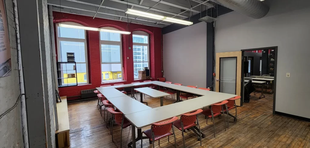 conference room with large windows